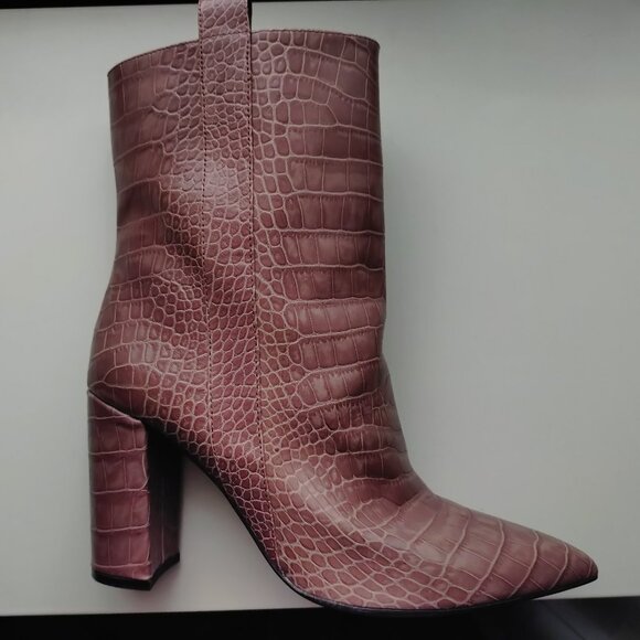 Anthropologie Bruno Premi Crocodile Ankle Boots IT40/US9 - Picture 7 of 9